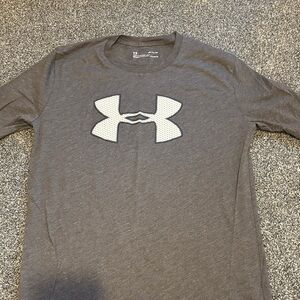Under Armour Men's Charcoal Gray Long Sleeve Logo Shirt